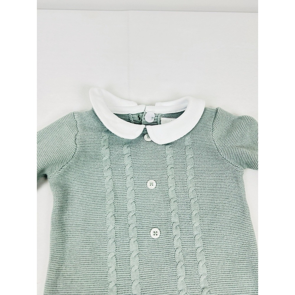 Edgehill Collection Newborn Knit Romper Sage Green - Picture 7 of 8